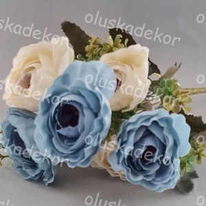 Peony, selyem dekorációs műnövény, csokor, 7 virág, 30cm, Kellékek & szerszámok, Dekorációs kellékek, Egyéb kellékek, Virágkötés, Mindenmás, MESKA
