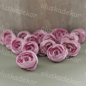 Ranunculus, boglárka, selyem virágfej, dekorációs alapanyag, 5cm - kellékek & szerszámok - dekorációs kellékek - virágfej - Meska.hu