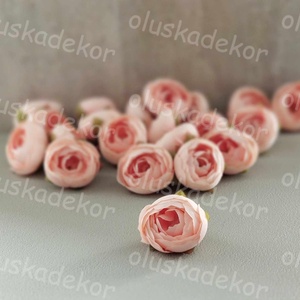 Ranunculus, boglárka, selyem virágfej, dekorációs alapanyag, 5cm - kellékek & szerszámok - dekorációs kellékek - virágfej - Meska.hu