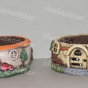 Tündérház, tündérkert kaspó, tál - kellékek & szerszámok - dekorációs kellékek - egyéb kellékek - Meska.hu