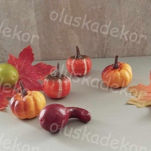 Őszi, halloweeni, műanyag, selyem dekorációs kiegészítő, dekortök csomag, 9db, Kellékek & szerszámok, Dekorációs kellékek, Őszi dekor, Őszi dekortök, Virágkötés, Mindenmás, MESKA