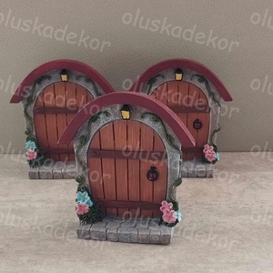 Tündérkert ajtó, nagy méretű, tavaszi, nyári, poly dekor, figura, 9 x 8,5cm, Kellékek & szerszámok, Dekorációs kellékek, Egyéb kellékek, Mindenmás, MESKA