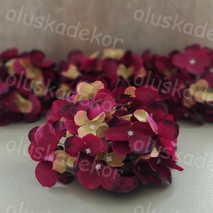 Hortenzia virágfej, 18 cm, selyemvirág, dekor, Kellékek & szerszámok, Dekorációs kellékek, Virágfej, Virágkötés, MESKA
