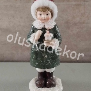 Kisfiú mécsessel, vintage adventi figura, 13,5cmx5,5cm, Kellékek & szerszámok, Dekorációs kellékek, Figurák, , MESKA