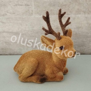 Szarvas, figura, barna, karácsonyi, adventi, dekorációs alapanyag, 15cm - kellékek & szerszámok - dekorációs kellékek - figurák - Meska.hu