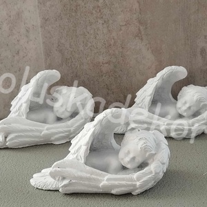 Angyal szárnyban, kerámia, mindenszenteki, kegyelet, dekoráció, 8cm, Kellékek & szerszámok, Dekorációs kellékek, Figurák, Virágkötés, MESKA