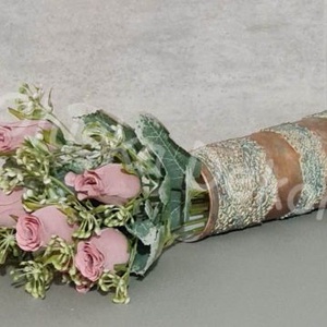 Vintage bimbós rózsacsokor, műnövény, dekorációs kiegészítő, 43cm, 9 szál - kellékek & szerszámok - dekorációs kellékek - egyéb kellékek - Meska.hu