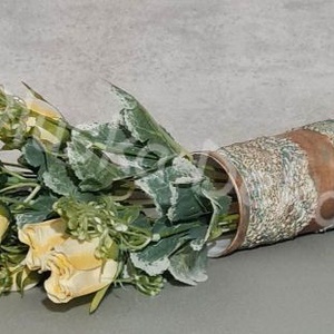 Vintage bimbós rózsacsokor, műnövény, dekorációs kiegészítő, 43cm, 9 szál - kellékek & szerszámok - dekorációs kellékek - egyéb kellékek - Meska.hu