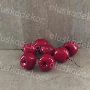 Alma, piros, gyümölcs, dekoráció, beszúró, Kellékek & szerszámok, Dekorációs kellékek, Figurák, , MESKA