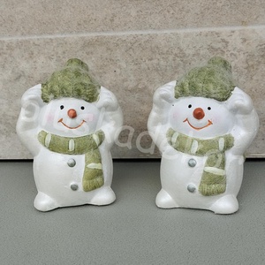 Hóember kötött sapiban, karácsonyi, adventi figura, hobby, kreatív, dekor termék, 9cm, Kellékek & szerszámok, Dekorációs kellékek, Figurák, , MESKA