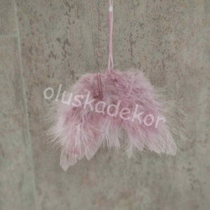 Angyalszárny, karácsonyi dekorációs alapanyag, fehér, fekete, rózsaszín, 11cm - kellékek & szerszámok - dekorációs kellékek - egyéb kellékek - Meska.hu