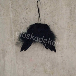 Angyalszárny, karácsonyi dekorációs alapanyag, fehér, fekete, rózsaszín, 11cm - kellékek & szerszámok - dekorációs kellékek - egyéb kellékek - Meska.hu