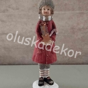 Kislány ajándékkal, vintage karácsonyi figura - Meska.hu