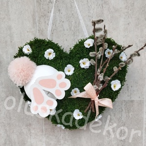 Húsvéti ajtódísz, ajtókopogtató, nyuszi popó, Otthon & Életmód, Dekoráció, Ajtó- és ablak dekoráció, Ajtódísz & Kopogtató, Virágkötés, MESKA