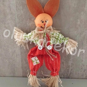Szalmanyúl, nyuszi, 20cm - kellékek & szerszámok - dekorációs kellékek - figurák - Meska.hu