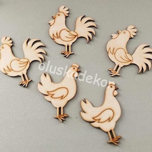 Natúr fa kakas, tyúk, 2db/cs., Kellékek & szerszámok, Dekorációs kellékek, Figurák, Virágkötés, MESKA