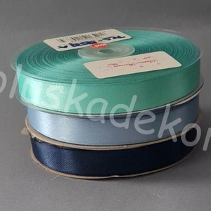Szatén szalag, világoskék, türkiz, tengerészkék színekben, 16mm, Kellékek & szerszámok, Rövidáru, Szalag, pánt, Szatén szalag, Mindenmás, Virágkötés, MESKA