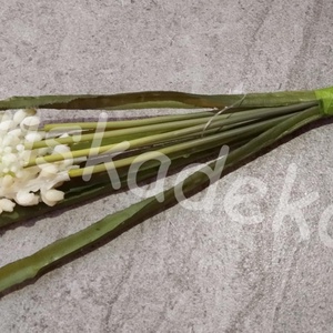 Fürtös gyöngyike virágcsokor, 5 szálas, gumis, 2 színben, 25cm - kellékek & szerszámok - dekorációs kellékek - egyéb kellékek - Meska.hu