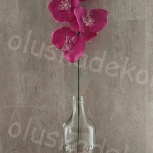 Orchidea, selyem szálas dekor növény, rózsaszín, fehér, magenta színben, 80cm - kellékek & szerszámok - dekorációs kellékek - virágfej - Meska.hu
