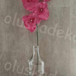 Orchidea, selyem szálas dekor növény, rózsaszín, fehér, magenta színben, 80cm - kellékek & szerszámok - dekorációs kellékek - virágfej - Meska.hu