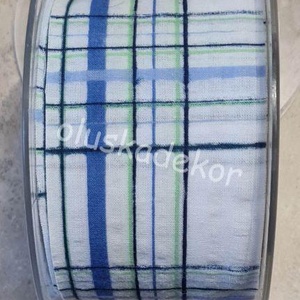 Textil szalag, kék, zöld kockás, 2 féle, 5cm, Kellékek & szerszámok, Dekorációs kellékek, Egyéb kellékek, Mindenmás, Virágkötés, MESKA