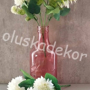 Dália, selyem virágcsokor, 7 ágú dekorációs növény hagymavirág díszítőkkel, zöldekkel, 31cm, Kellékek & szerszámok, Dekorációs kellékek, Virágfej, Virágkötés, Mindenmás, MESKA