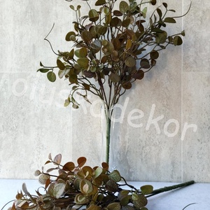 Buxus, kerek leveles, gumi, Real Touch, díszítő dekorációs őszi csokor, indákkal, 47cm, Kellékek & szerszámok, Dekorációs kellékek, Egyéb kellékek, Virágkötés, MESKA