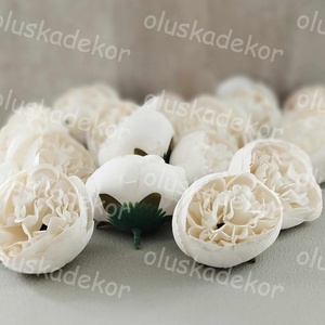 Peony, bazsarózsa, peoni virágfej, 5cm, őszi dekorációs selyemvirág - kellékek & szerszámok - dekorációs kellékek - egyéb kellékek - Meska.hu