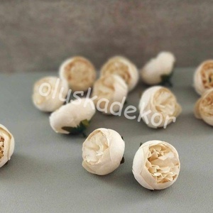 Peony, bazsarózsa, peoni virágfej, 5cm, őszi dekorációs selyemvirág - kellékek & szerszámok - dekorációs kellékek - egyéb kellékek - Meska.hu