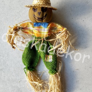 Madárijesztő, tökfej, őszi dekorációs kézműves figura - otthon & életmód - dekoráció - halloween - halloweeni asztaldísz - Meska.hu