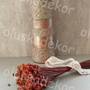 Glixia, barna, narancs, barack, bordó, zöld, lila, kék, száraz dekor növény, kis csokor - kellékek & szerszámok - dekorációs kellékek - figurák - Meska.hu