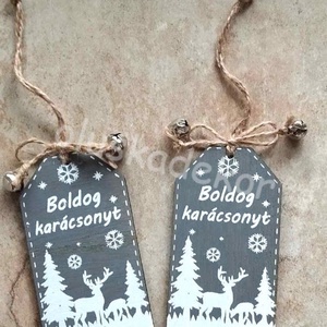 Boldog Karácsonyt, fatábla, hobby, kreatív, dekor termék, 17 x 5cm - karácsony - karácsonyi lakásdekoráció - karácsonyi lakásdíszek - Meska.hu