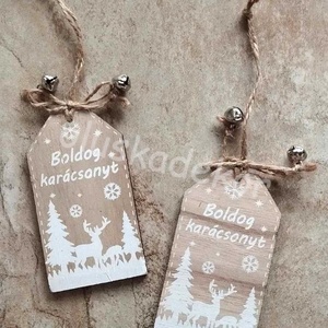 Boldog Karácsonyt, fatábla, hobby, kreatív, dekor termék, 17 x 5cm - karácsony - karácsonyi lakásdekoráció - karácsonyi lakásdíszek - Meska.hu