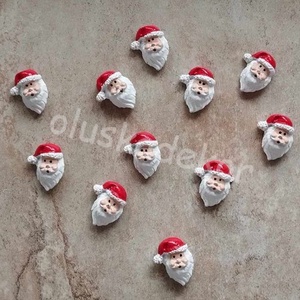 Télapó, mikulásfej, öntapadós, karácsonyi, adventi dekor termék, 2,7 x 2,2cm, Karácsony, Karácsonyi lakásdekoráció, Karácsonyi lakásdíszek, Virágkötés, MESKA