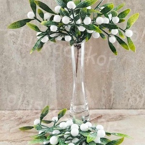 Fagyöngy, csillámos pick bokor, karácsonyi hobby, kreatív, dekor alapanyag, 20cm - Meska.hu