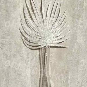 Pálmalevél, glitteres, esküvői, karácsonyi, adventi dekorációs alapanyag, műnövény, 30cm - kellékek & szerszámok - dekorációs kellékek - egyéb kellékek - Meska.hu