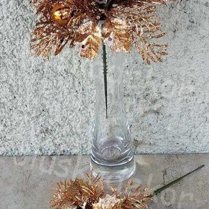 Bogyós, leveles, csiriviris, glitteres pick, karácsonyi hobby, kreatív, dekor műnövény, 20cm - kellékek & szerszámok - dekorációs kellékek - egyéb kellékek - Meska.hu