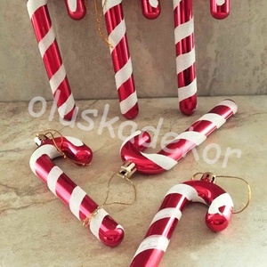 Cukorbot, Candy cane, nyalóka, karácsonyi dekor alapanyag, 12cm, Karácsony, Karácsonyi lakásdekoráció, Karácsonyi lakásdíszek, Virágkötés, MESKA