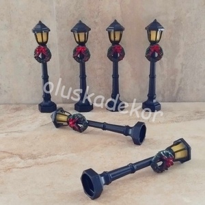 Kandeláber koszorúval, karácsonyi, tündérkert, hobby, kreatív, dekor alapanyag, 9cm, Karácsony, Karácsonyi lakásdekoráció, Karácsonyi lakásdíszek, Virágkötés, MESKA