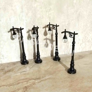 Kandeláber, utcai lámpa, műanyag, karácsonyi, tündérkert dekorációs alapanyag,12cm, Karácsony, Karácsonyi lakásdekoráció, Karácsonyi lakásdíszek, Virágkötés, MESKA