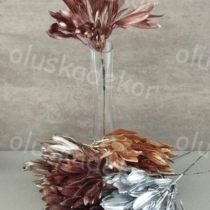 Babér pick metál piros, arany, bronz, ezüst színekben, karácsonyi dekorációs műnövény, 27cm, Kellékek & szerszámok, Dekorációs kellékek, Egyéb kellékek, Mindenmás, Virágkötés, MESKA