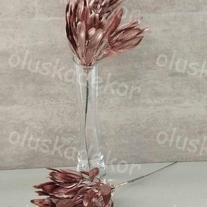 Babér pick metál piros, arany, bronz, ezüst színekben, karácsonyi dekorációs műnövény, 27cm - kellékek & szerszámok - dekorációs kellékek - egyéb kellékek - Meska.hu