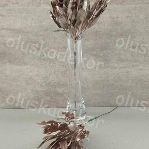 Babér pick metál piros, arany, bronz, ezüst színekben, karácsonyi dekorációs műnövény, 27cm - kellékek & szerszámok - dekorációs kellékek - egyéb kellékek - Meska.hu