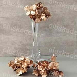 Eukalyptus pick metál színekben, karácsonyi dekorációs műnövény, 25cm - kellékek & szerszámok - dekorációs kellékek - egyéb kellékek - Meska.hu