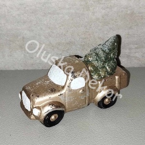 VW bogárhátú, kisautó, pick-up, karácsonyi, adventi dekoráció, 8cm, Kellékek & szerszámok, Dekorációs kellékek, Figurák, Virágkötés, MESKA