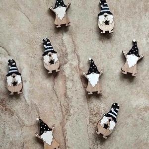 Orrmanó, fekete pöttyös vagy csíkossapkás, öntapadós, karácsonyi lézervágott, fa dekorációs kiegészítő, Karácsony, Karácsonyi lakásdekoráció, Karácsonyi lakásdíszek, Virágkötés, MESKA