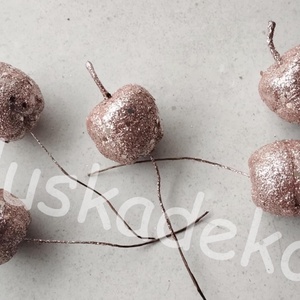 Alma pick, betűzős, glitteres, karácsonyi dekorációs alapanyag, 10cm, Kellékek & szerszámok, Dekorációs kellékek, Egyéb kellékek, Mindenmás, Virágkötés, MESKA