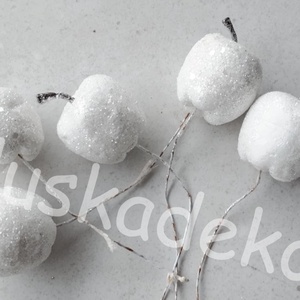 Alma pick, betűzős, glitteres, karácsonyi dekorációs alapanyag, 10cm - kellékek & szerszámok - dekorációs kellékek - egyéb kellékek - Meska.hu