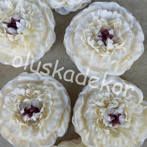 Peony, 5db./cs., nyílott virágfej, selyemvirág, dekorációs alapanyag, 9cm - kellékek & szerszámok - dekorációs kellékek - virágfej - Meska.hu