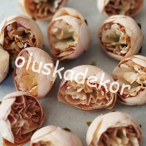 Peony, 5db./cs., bazsarózsa, virágfej, selyemvirág, dekorációs alapanyag, 6cm - Meska.hu